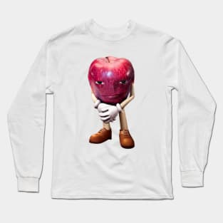 Me Asf Apple | Wapple | Apple with Face Meme | Unisex Long Sleeve T-Shirt